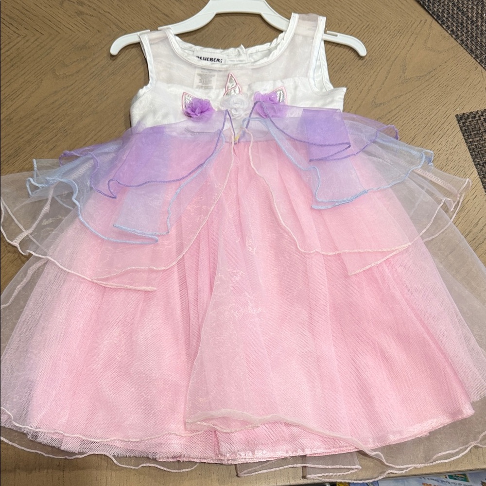 Blueberi Boulevard Pink and Purple Layered Dress